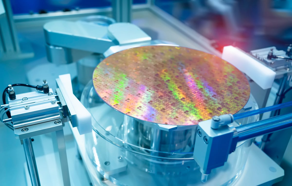 Semiconductor wafer in tool